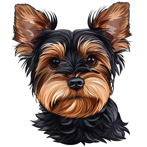 yorkshire terrier yorkie dog logo clear lines emblem symbol sign mascot portrait illustration 700453 8080 766638997